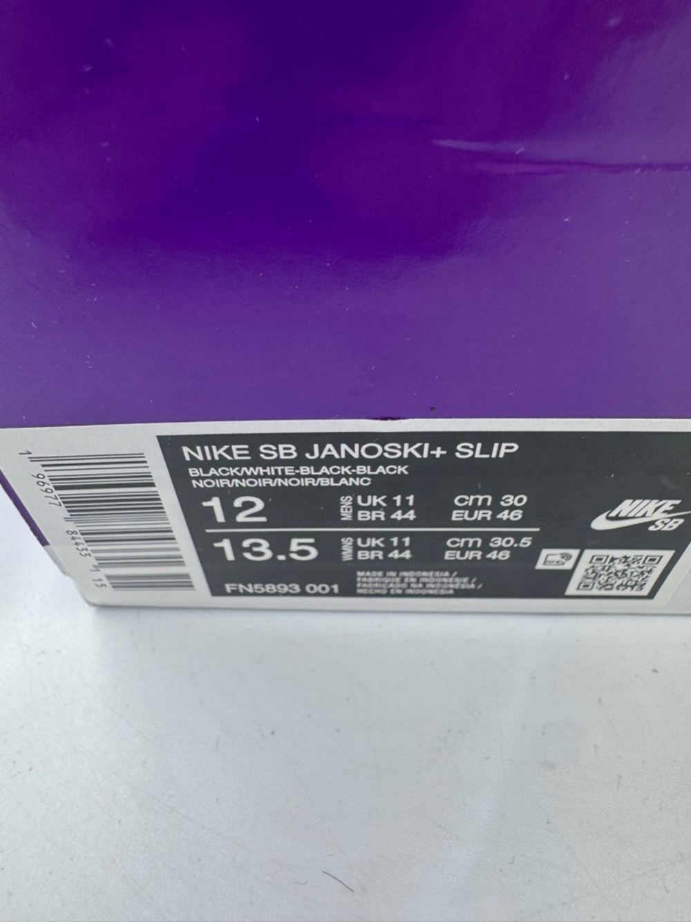 Nike SB Zoom Janoski+ Slip Black White BRAND NEW Multiple Sizes - Picture 8 of 8